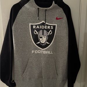 Nike Raiders Football Gray and Black Men's Hoodie